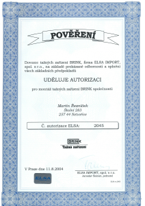 Certifikát ELSA-1